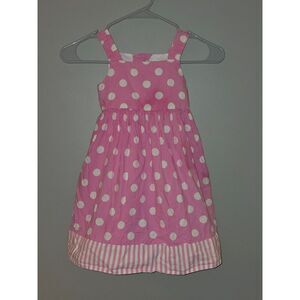 Sophia Rose Girls Pink & White Polka Dot Cotton Sundress – Size 5